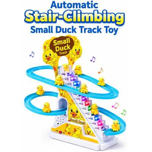 Small Duck Track Toy for Kids – Battery Operated Musical Track with Lights