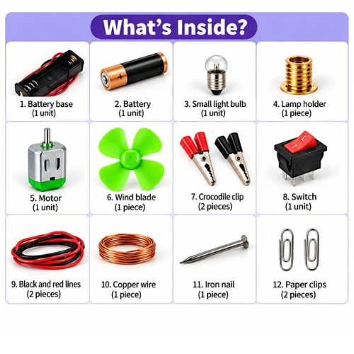 Kids science project kit motor and fan model