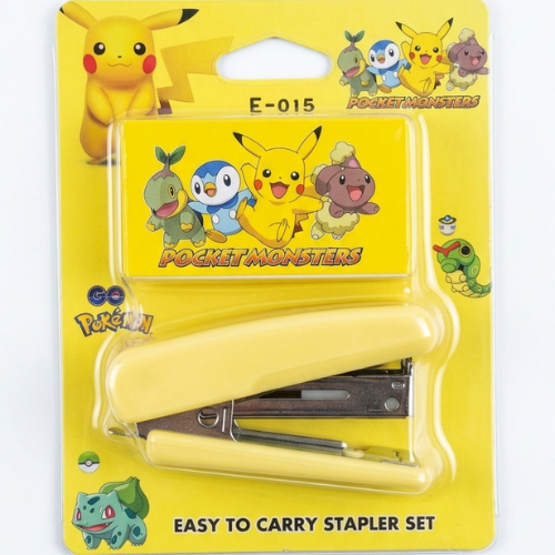 Mini Stapler for Kids – Cute Cartoon Stapler Set with Staples, Easy to Carry (Yellow)